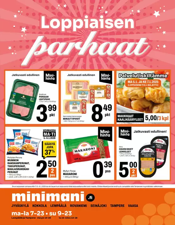 Minimani -luettelo, Järvenpää | Minimani Yhtiöt Oy | 2026-01-05T00:00:00.000Z - 2026-01-06T00:00:00.000Z