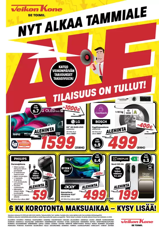 Veikon Kone -luettelo, Vantaa | Parhaat löytömme | 2026-01-06T00:00:00.000Z - 2026-01-18T00:00:00.000Z