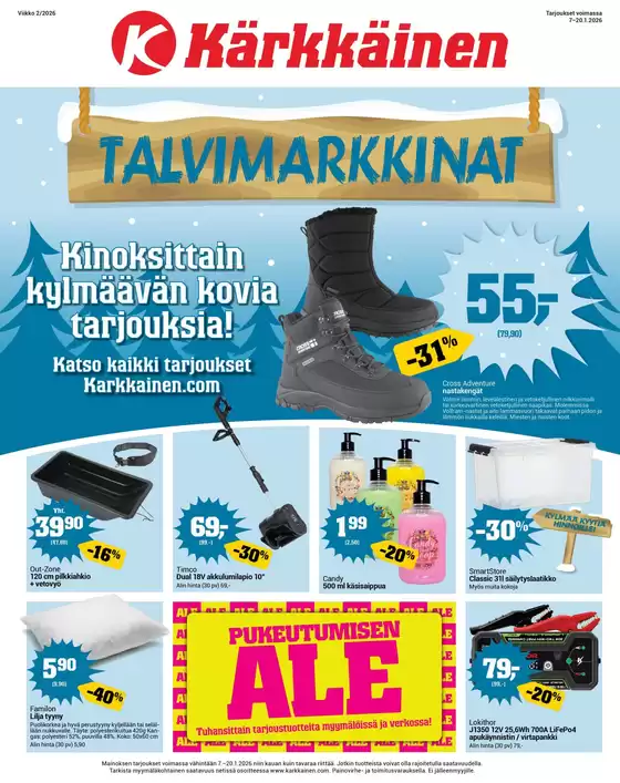 Kärkkäinen -luettelo, Kankaanpää | Näköislehti Kärkkäinen | 2026-01-07T00:00:00.000Z - 2026-01-20T00:00:00.000Z