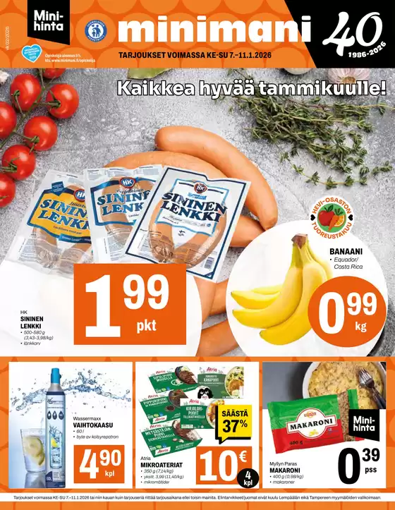 Minimani -luettelo, Kuopio | Minimani Yhtiöt Oy | 2026-01-07T00:00:00.000Z - 2026-01-11T00:00:00.000Z
