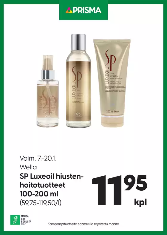 Prisma -luettelo, Salo | Prisma Wella hiustenhoitotuotteet 7.–20.1. | 2026-01-07T00:00:00.000Z - 2026-01-20T00:00:00.000Z