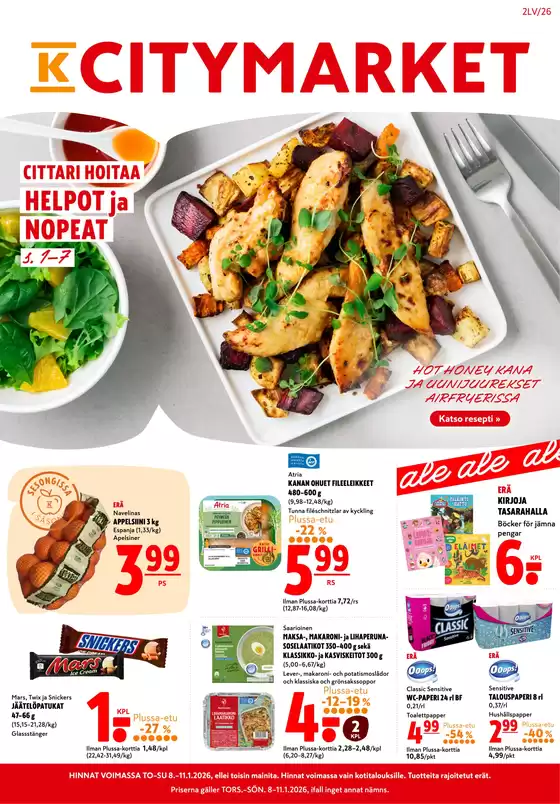 K-Citymarket -luettelo, Raasepori | K-citymarket tarjoukset | 2026-01-03T00:00:00.000Z - 2026-01-11T00:00:00.000Z
