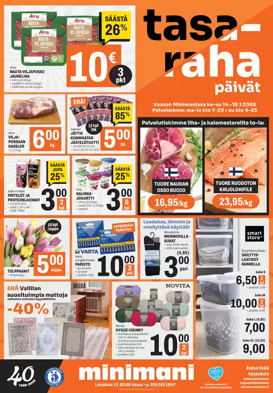 Minimani -luettelo, Kuopio | Eksklusiivisia löytöjä | 2026-01-14T00:00:00.000Z - 2026-01-18T00:00:00.000Z