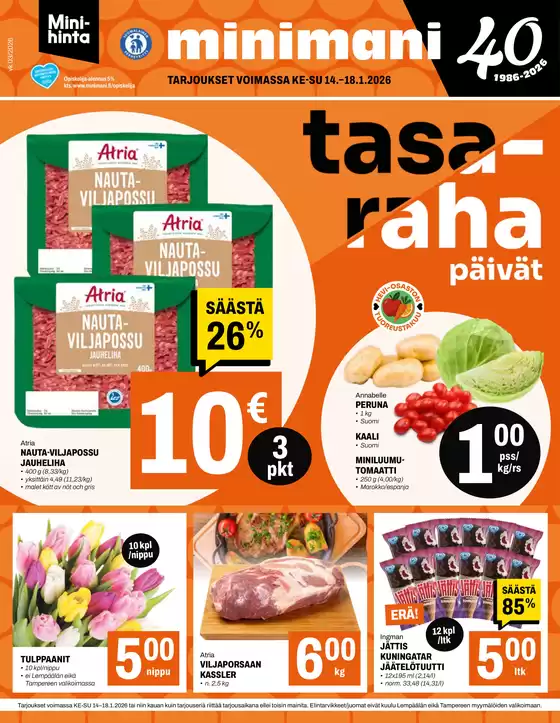 Minimani -luettelo, Kuopio | Minimani Yhtiöt Oy | 2026-01-14T00:00:00.000Z - 2026-01-18T00:00:00.000Z