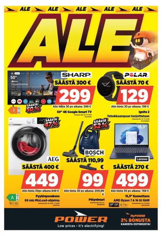 Power -luettelo, Kerava | Power tarjoukset | 2026-01-19T00:00:00.000Z - 2026-02-08T00:00:00.000Z