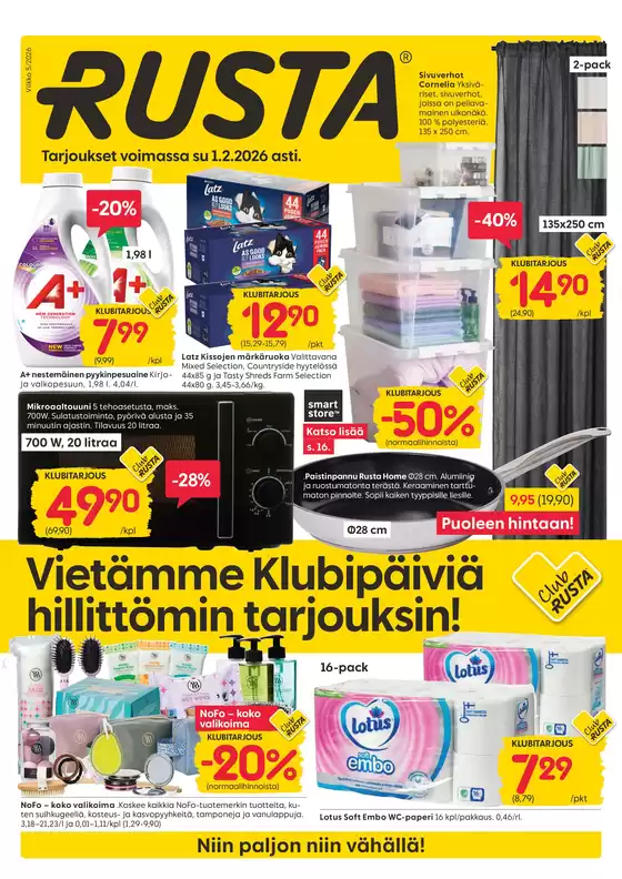 Rusta -luettelo, Varkaus | Rusta tarjoukset | 2026-02-01T00:00:00.000Z - 2026-02-01T00:00:00.000Z