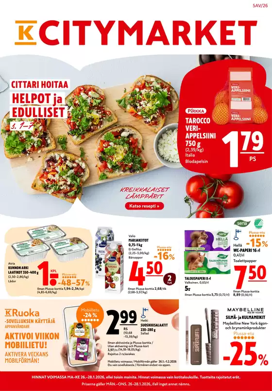 K-Citymarket -luettelo, Vihti | K-citymarket tarjoukset | 2026-01-26T00:00:00.000Z - 2026-01-28T00:00:00.000Z