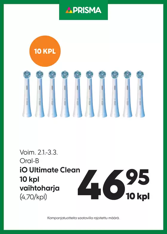Prisma -luettelo, Imatra | TOK Prisma Oral-B vaihtoharja 2.1.-3.3. | 2026-02-01T00:00:00.000Z - 2026-03-03T00:00:00.000Z