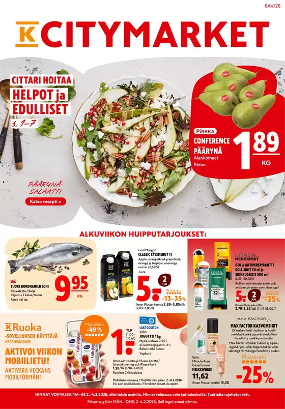 K-Citymarket -luettelo, Kangasala | K-citymarket tarjoukset | 2026-02-02T00:00:00.000Z - 2026-02-04T00:00:00.000Z