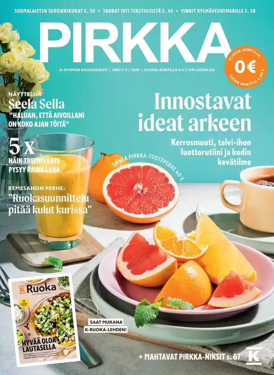 K-Supermarket -luettelo, Mäntyharju | Pirkka 1-3/2026 | 2026-01-01T00:00:00.000Z - 2026-03-31T00:00:00.000Z