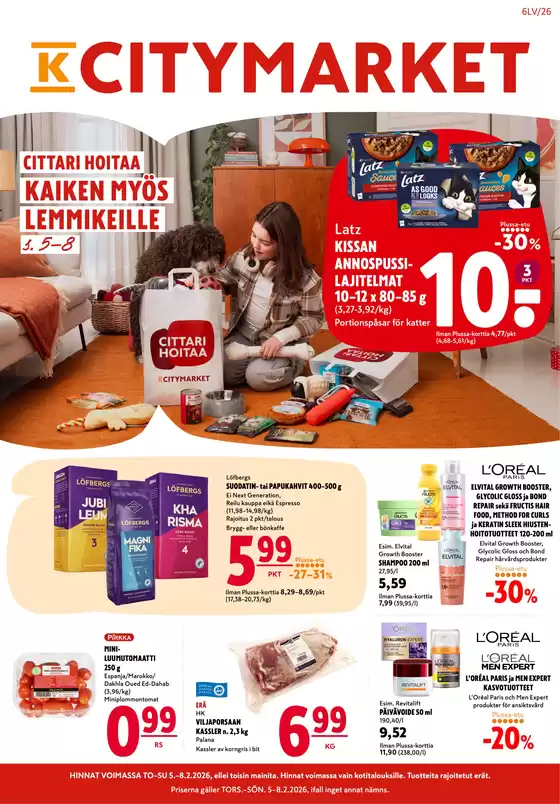 K-Citymarket -luettelo, Kolari | K-citymarket tarjoukset | 2026-02-05T00:00:00.000Z - 2026-02-08T00:00:00.000Z