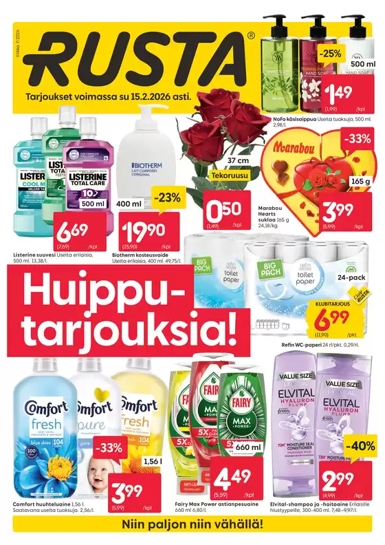 Rusta -luettelo, Vaasa | Rusta tarjoukset | 2026-02-09T00:00:00.000Z - 2026-02-15T00:00:00.000Z