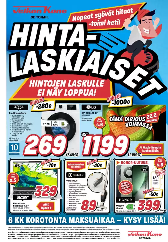 Veikon Kone -luettelo, Joensuu | Laaja valikoima tarjouksia | 2026-03-01T00:00:00.000Z - 2026-03-01T00:00:00.000Z