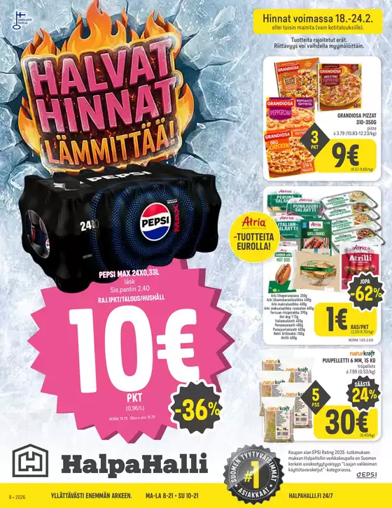 HalpaHalli -luettelo, Sievi | Löydä houkuttelevia tarjouksia | 2026-02-18T00:00:00.000Z - 2026-02-24T00:00:00.000Z
