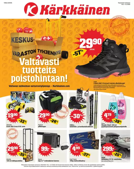 Kärkkäinen -luettelo, Sievi | Parhaat tarjouksemme sinulle | 2026-02-18T00:00:00.000Z - 2026-03-03T00:00:00.000Z
