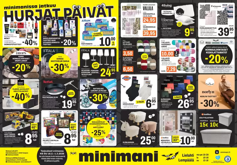 Minimani -luettelo, Turku | Ajankohtaisia löytöjä ja tarjouksia | 2026-02-18T00:00:00.000Z - 2026-03-01T00:00:00.000Z