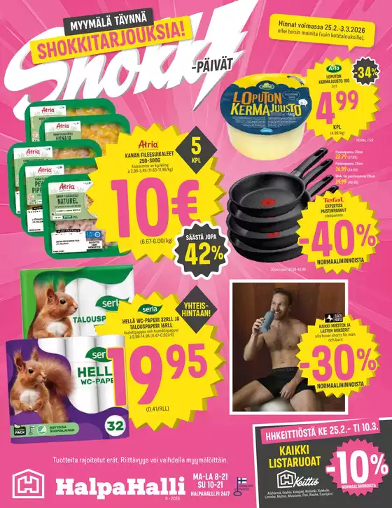 HalpaHalli -luettelo, Vihti | Huipputarjouksia kaikille tarjoushaukoille | 2026-02-25T00:00:00.000Z - 2026-03-03T00:00:00.000Z
