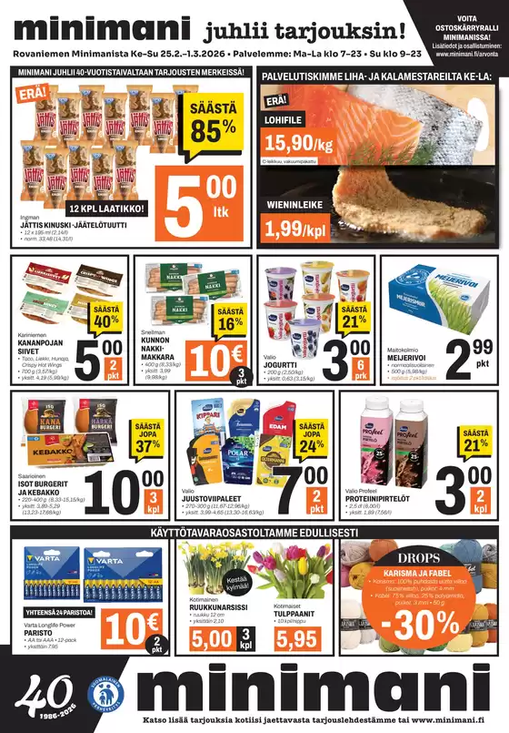 Minimani -luettelo, Hyvinkää | Löydä houkuttelevia tarjouksia | 2026-02-25T00:00:00.000Z - 2026-03-01T00:00:00.000Z