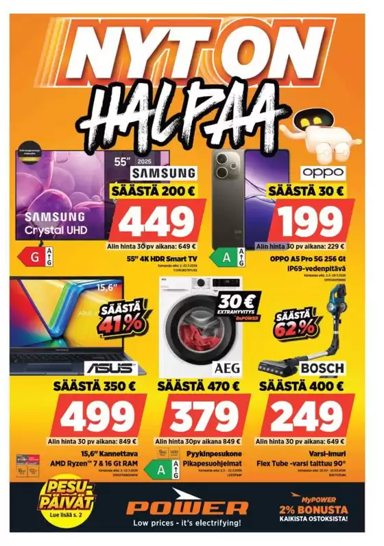 Power -luettelo, Rauma | Power tarjoukset | 2026-03-02T00:00:00.000Z - 2026-03-29T00:00:00.000Z