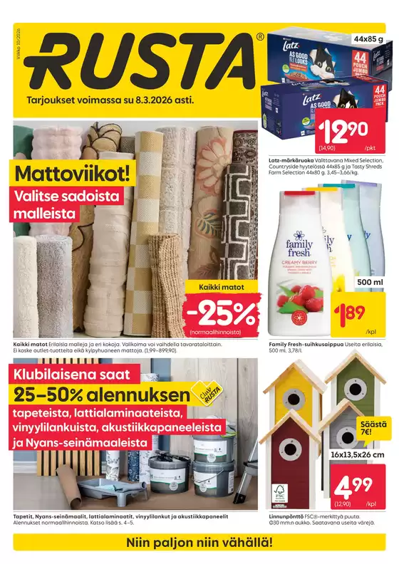 Rusta -luettelo, Raahe | Rusta tarjoukset | 2026-03-02T00:00:00.000Z - 2026-03-08T00:00:00.000Z