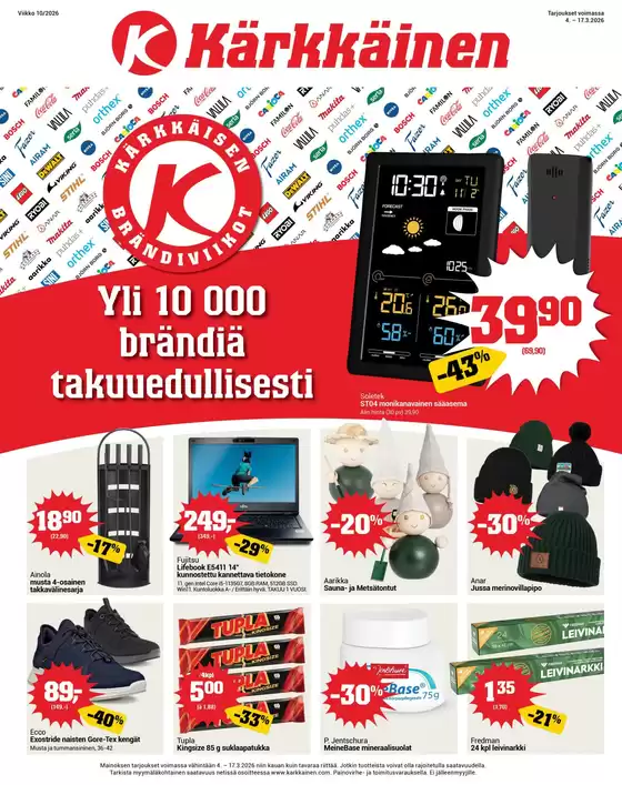 Kärkkäinen -luettelo, Valkeakoski | Erikoistarjoukset sinulle | 2026-03-04T00:00:00.000Z - 2026-03-17T00:00:00.000Z