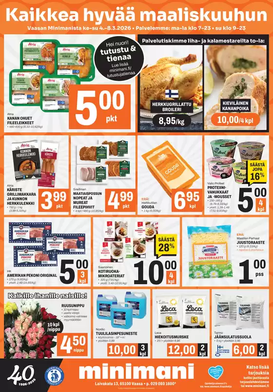 Minimani -luettelo, Helsinki | Huippudiilit ja alennukset | 2026-03-04T00:00:00.000Z - 2026-03-08T00:00:00.000Z
