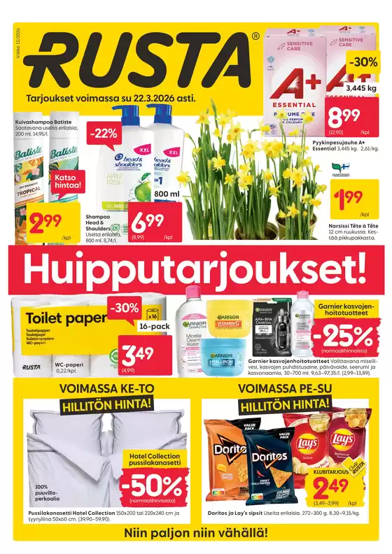 Rusta -luettelo, Kuopio | Rusta tarjoukset | 2026-03-16T00:00:00.000Z - 2026-03-22T00:00:00.000Z