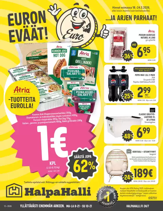 HalpaHalli -luettelo, Rovaniemi | Laaja valikoima tarjouksia | 2026-03-18T00:00:00.000Z - 2026-03-24T00:00:00.000Z