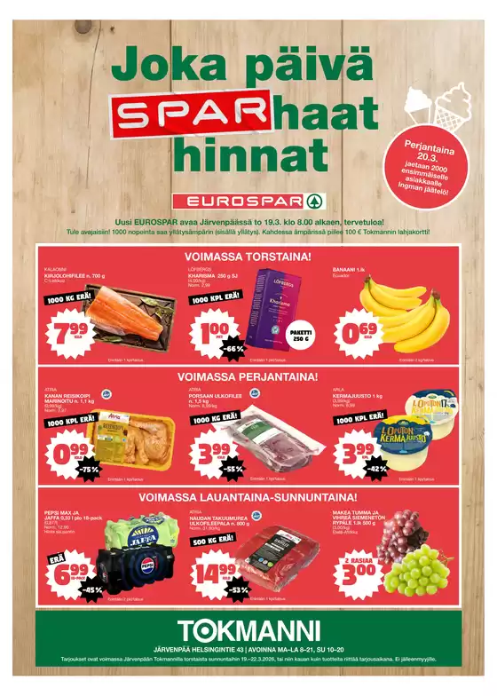 Tokmanni -luettelo, Seinäjoki | Jarvenpaan avajaistarjoukset vk 12 | 2026-03-19T00:00:00.000Z - 2026-03-22T00:00:00.000Z