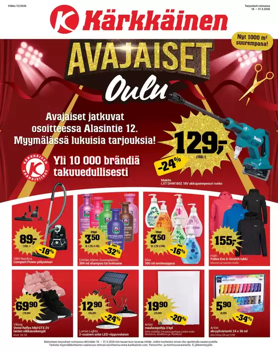 Kärkkäinen -luettelo, Oulu | Näköislehti Kärkkäinen | 2026-03-18T00:00:00.000Z - 2026-03-31T00:00:00.000Z