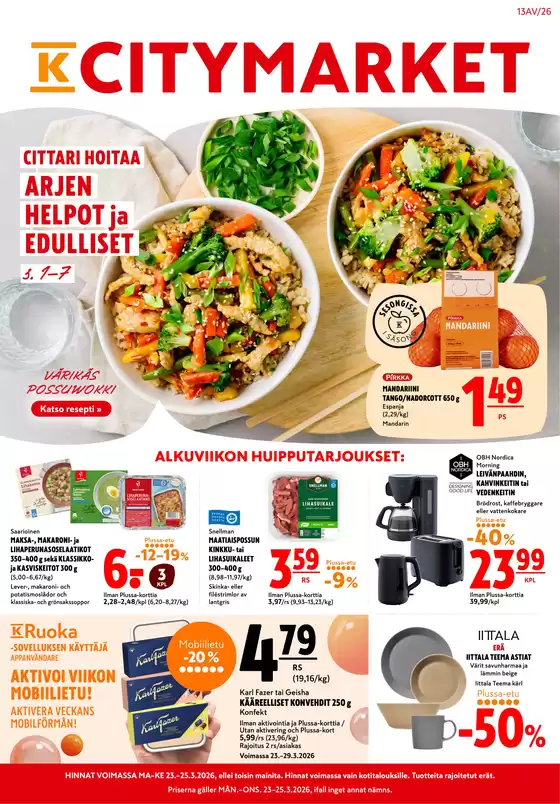 K-Citymarket -luettelo, Kalajoki | K-citymarket tarjoukset | 2026-03-23T00:00:00.000Z - 2026-03-29T00:00:00.000Z