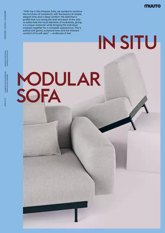 Muuto -luettelo, Valkeakoski | In Situ Modular Sofa Brochure | 2026-03-24T00:00:00.000Z - 2026-04-07T00:00:00.000Z