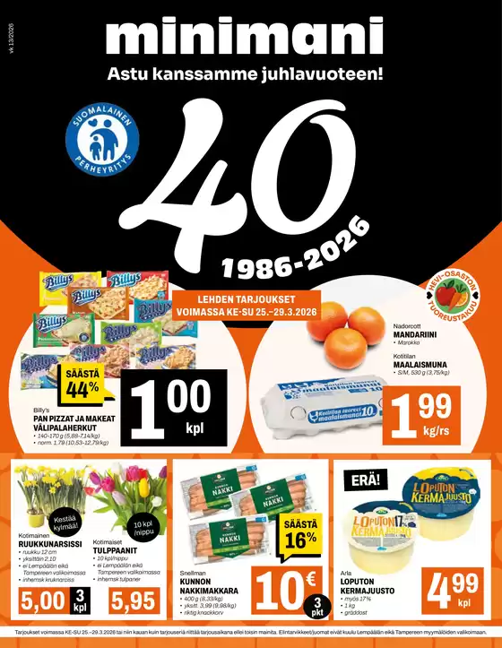 Minimani -luettelo, Lohja | Minimani Yhtiöt Oy | 2026-03-25T00:00:00.000Z - 2026-03-29T00:00:00.000Z