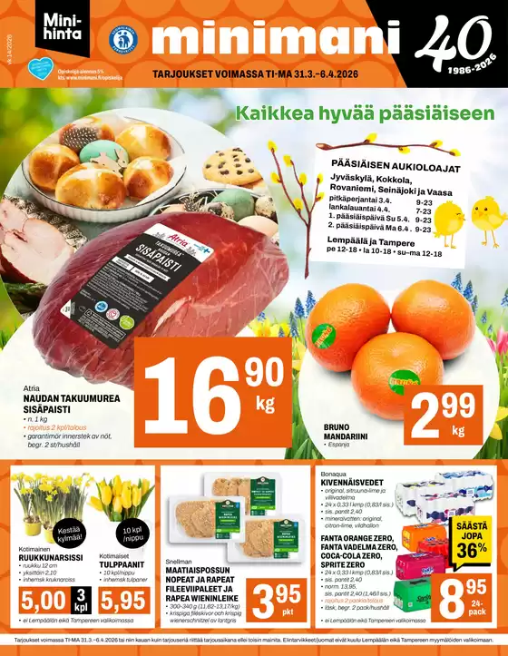 Minimani -luettelo, Raahe | Minimani Yhtiöt Oy | 2026-03-31T00:00:00.000Z - 2026-04-06T00:00:00.000Z