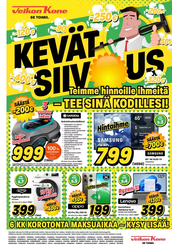 Veikon Kone -luettelo | Parhaat tarjouksemme sinulle | 2026-04-01T00:00:00.000Z - 2026-05-31T00:00:00.000Z