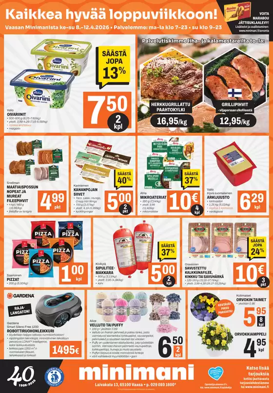 Minimani -luettelo | Alennukset ja kampanjat | 2026-04-08T00:00:00.000Z - 2026-04-12T00:00:00.000Z