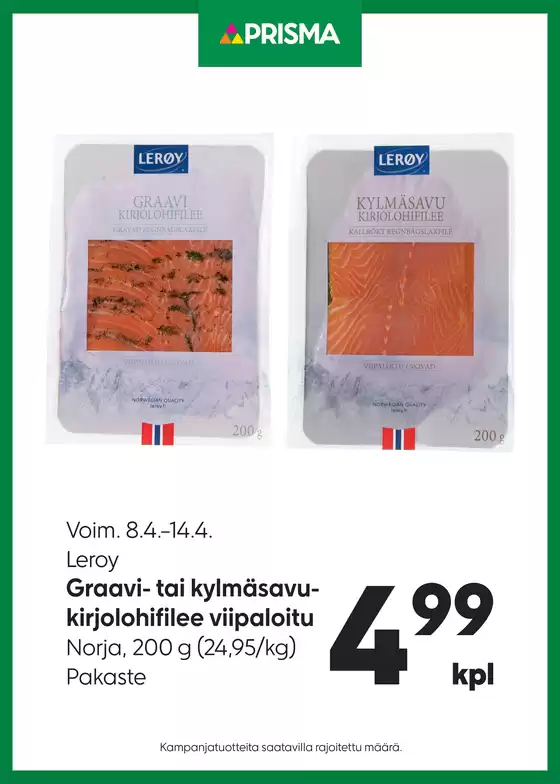 Prisma -luettelo | TOK Prisma Leroy 8.-14.4. | 2026-04-08T00:00:00.000Z - 2026-04-14T00:00:00.000Z