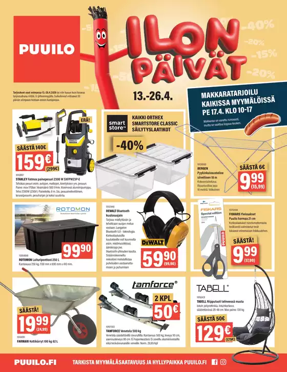 Puuilo -luettelo, Oulu | Erikoistarjoukset sinulle | 2026-04-13T00:00:00.000Z - 2026-04-26T00:00:00.000Z