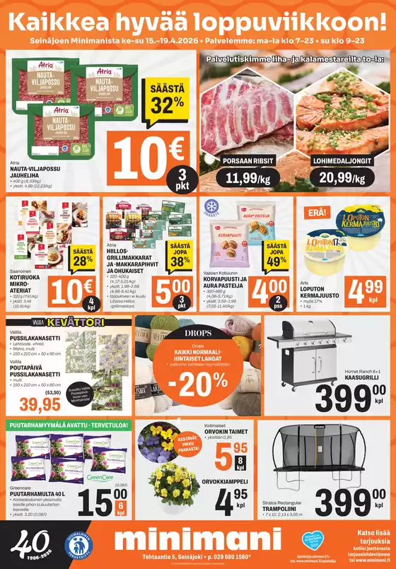 Minimani -luettelo | Mahtava tarjous tarjoushaukoille | 2026-04-15T00:00:00.000Z - 2026-04-19T00:00:00.000Z