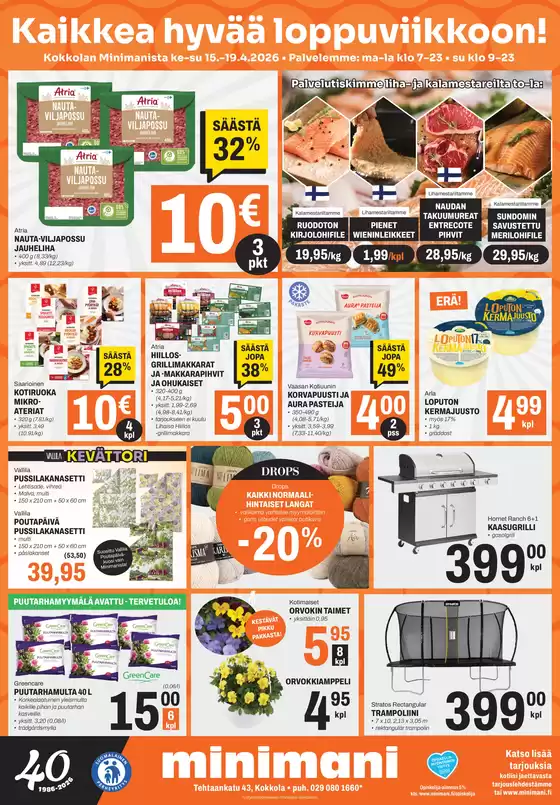 Minimani -luettelo | Parhaat löytömme | 2026-04-15T00:00:00.000Z - 2026-04-19T00:00:00.000Z