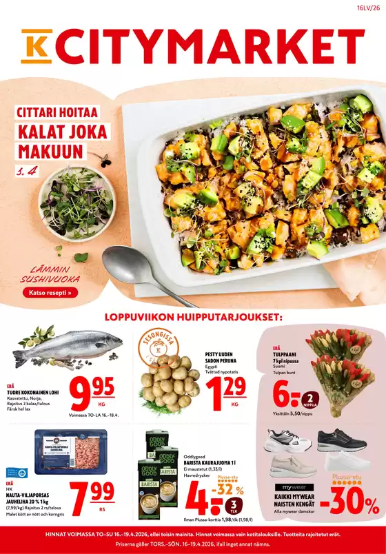 K-Citymarket -luettelo, Kirkkonummi | K-citymarket tarjoukset | 2026-04-16T00:00:00.000Z - 2026-04-19T00:00:00.000Z