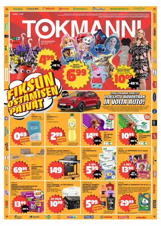 Tokmanni -luettelo | Tarjoussanomat | 2026-04-20T00:00:00.000Z - 2026-04-28T00:00:00.000Z