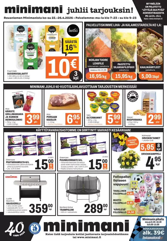 Minimani -luettelo, Raasepori | Parhaat tarjouksemme sinulle | 2026-04-22T00:00:00.000Z - 2026-04-26T00:00:00.000Z