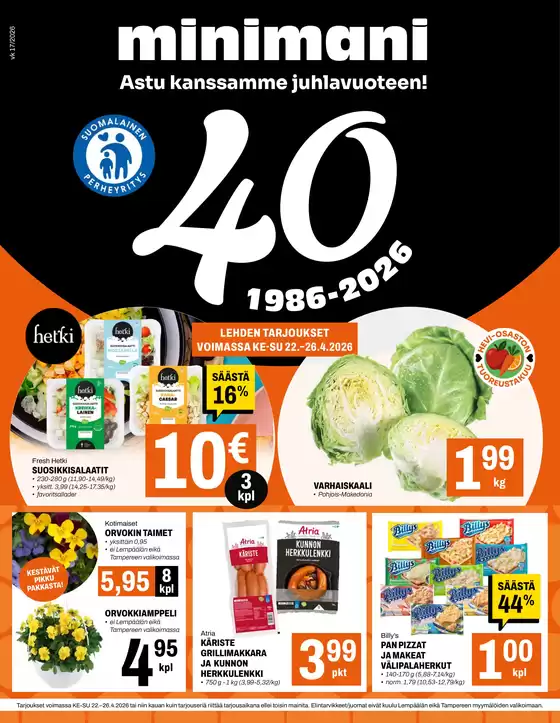 Minimani -luettelo, Raasepori | Minimani Yhtiöt Oy | 2026-04-22T00:00:00.000Z - 2026-04-26T00:00:00.000Z