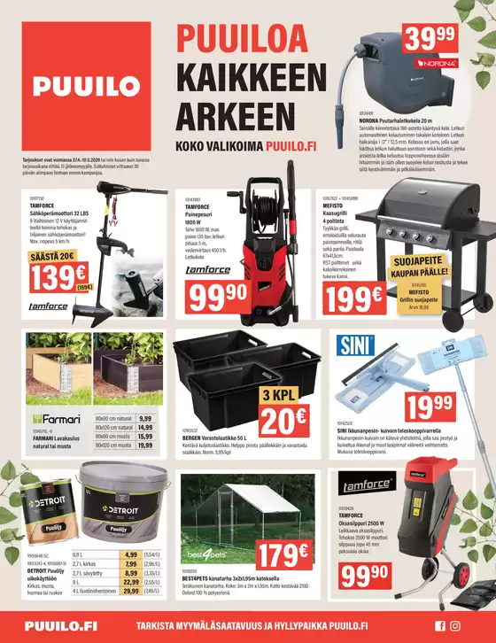 Puuilo -luettelo | Mahtavia alennuksia valituista tuotteista | 2026-04-27T00:00:00.000Z - 2026-05-10T00:00:00.000Z