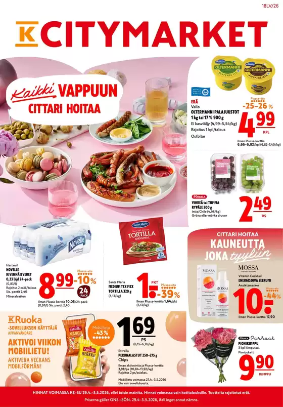 K-Citymarket -luettelo | K-citymarket tarjoukset | 2026-04-29T00:00:00.000Z - 2026-05-03T00:00:00.000Z