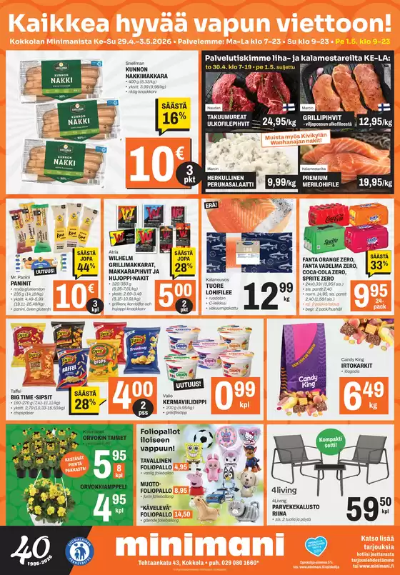 Minimani -luettelo, Salo | Alennukset ja kampanjat | 2026-04-29T00:00:00.000Z - 2026-05-03T00:00:00.000Z