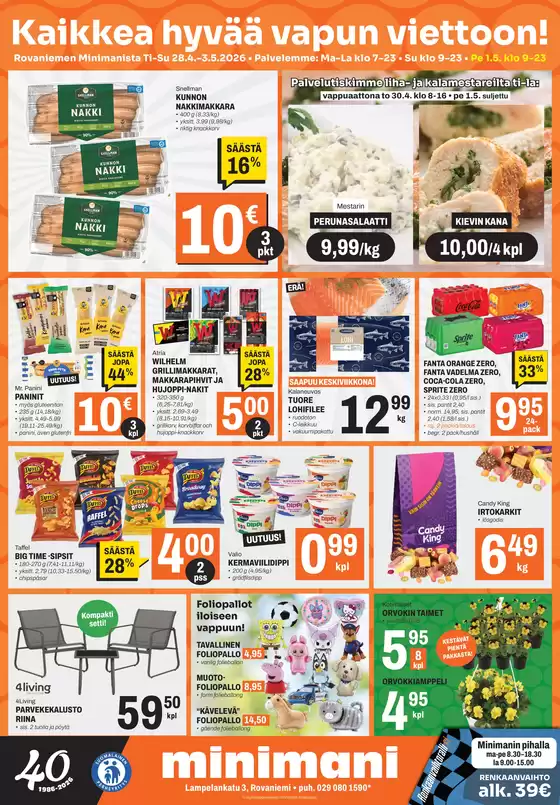 Minimani -luettelo, Salo | Huipputarjouksia säästöhaukoille | 2026-04-28T00:00:00.000Z - 2026-05-03T00:00:00.000Z