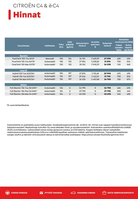Citroën UUSI C4 ja ë-C4.