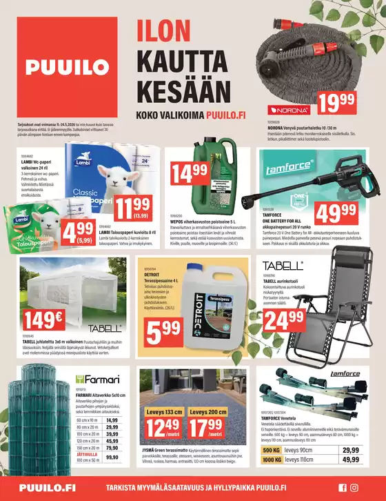 Puuilo -luettelo | Löydä houkuttelevia tarjouksia | 2026-05-11T00:00:00.000Z - 2026-05-24T00:00:00.000Z
